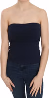 Strapless Zipper Back Tube Top Blouse 1