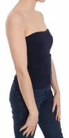 Strapless Zipper Back Tube Top Blouse 2