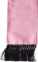 Pink Silk Fringes Neck Wrap Foulard Scarf 2