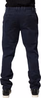 Dark Blue Mid Waist Skinny Chino Trouser Pants 3