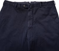 Dark Blue Mid Waist Skinny Chino Trouser Pants 4