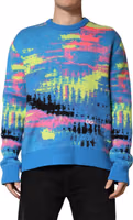 Multicolor Men Crew Neck Pullover Sweater 1