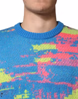 Multicolor Men Crew Neck Pullover Sweater 4