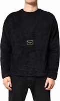Black Cotton V-Neck Men Sweatshirt Sweater 1