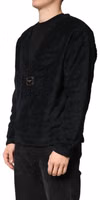 Black Cotton V-Neck Men Sweatshirt Sweater 2