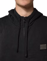 Black Full Zip Hooded Men Sweatshirt Sweater 4