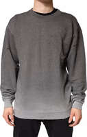 Gray Cotton Crew Neck Men Sweatshirt Sweater 1