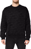 Black Monogram Crew Neck Sweatshirt Sweater 1