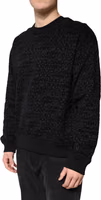 Black Monogram Crew Neck Sweatshirt Sweater 2