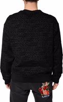 Black Monogram Crew Neck Sweatshirt Sweater 3