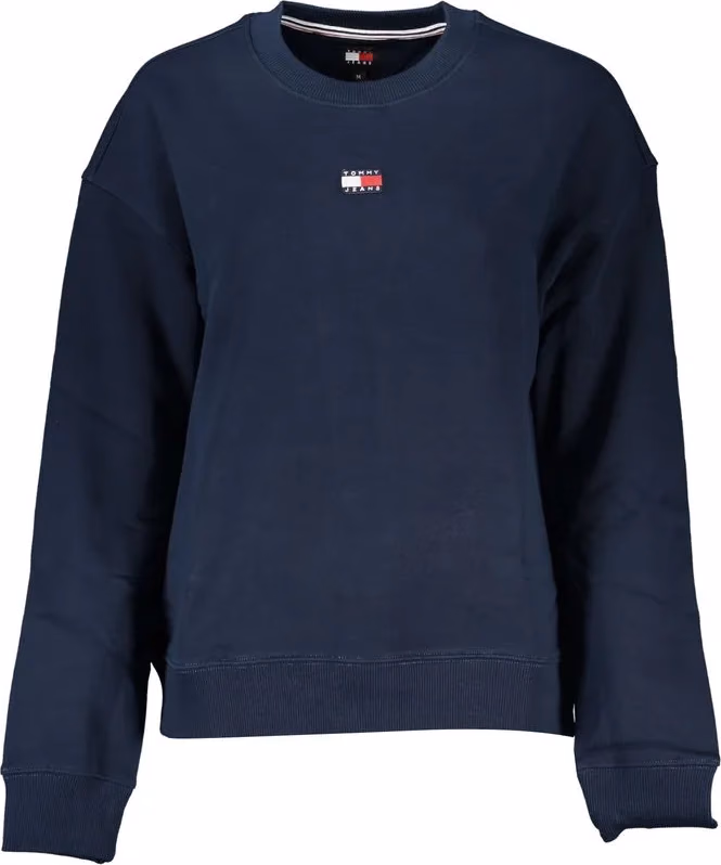 Blue Cotton Women Sweatshirt