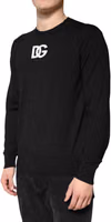 Black Wool DG Crew Neck Men Pullover Sweater 2