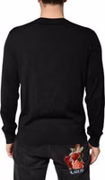 Black Wool DG Crew Neck Men Pullover Sweater 3