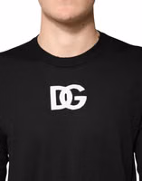 Black Wool DG Crew Neck Men Pullover Sweater 4