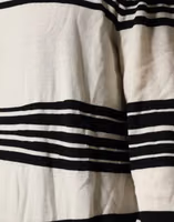 Black White Stripe CrewNeck Pullover Sweater 5