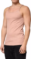 Pink Sleeveless Round Neck Tank Top  T-shirt 2