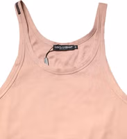 Pink Sleeveless Round Neck Tank Top  T-shirt 5