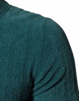 Dark Green Cotton Blend Men Crew Neck T-shirt 5