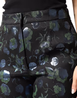 BlueGreen Floral Metallic Slim Trouser Pants 4