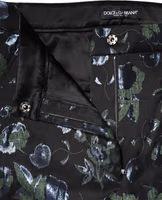 BlueGreen Floral Metallic Slim Trouser Pants 5