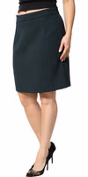 Dark Green Mid Waist Pencil Cut Mini Skirt 2