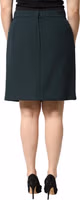 Dark Green Mid Waist Pencil Cut Mini Skirt 3