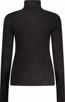 Black Viscose Women's Turtleneck Sweater 2