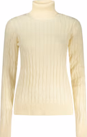 White Viscose Women's Turtleneck Sweater 1