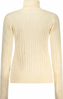 White Viscose Women's Turtleneck Sweater 2