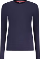 Blu Viscose Donna Maglia 1