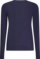 Blu Viscose Donna Maglia 2