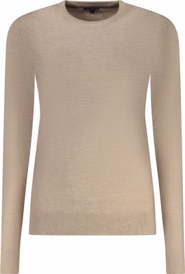 Beige Viscose Women Sweater