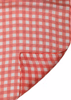 Red Checkered Silk Neck Wrap Shawl Scarf 2