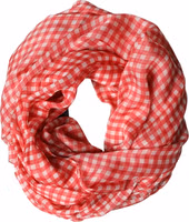 Red Checkered Silk Neck Wrap Shawl Scarf 4