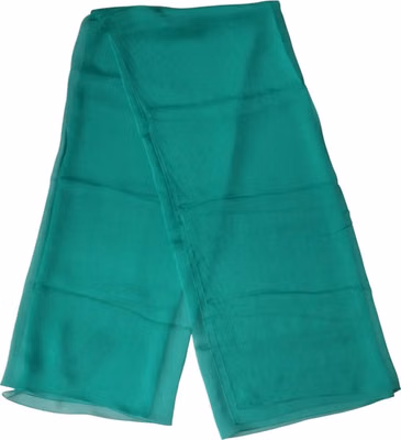 Green Stole Silk Neck Wrap Shawl Scarf