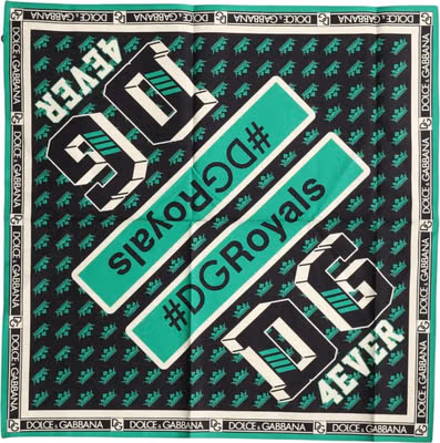 Multicolor #DGRoyals Square Foulard 50.5cm x 50cm Scarf