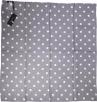 وشاح مربع حريري أزرق منقط، 91.5cm × 89.5cm 1