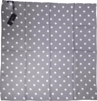 Blue Polka Dot Silk Square Foulard 91.5cm x 89.5cm Scarf
