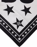 White DG Crown Print Square Foulard 52cm x 50.5cm Scarf 3