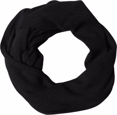 Black Wool Knit Neck Wrap Shawl Men Scarf