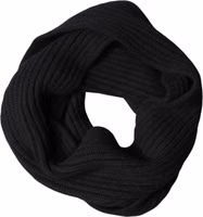 شال كشمير محبوك أسود للعنق والكتفين 202cm x 26cm 2