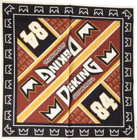 Multicolor DG King Square Foulard Men 50.5cm x 50cm Scarf 1