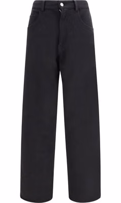 Black Cotton Casual Pants