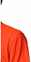 Neon Orange Polyester Crew Neck Men T-shirt 4