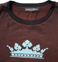 Maroon DG Crown Cotton Crew Neck Men T-shirt 5