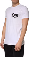 White Stripes Cotton Crew Neck Tee  T-shirt 2