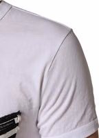 White Stripes Cotton Crew Neck Tee  T-shirt 4