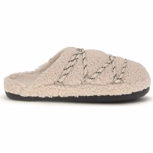 Beige Polyamide Flats
