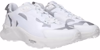 White Fabric Athletic Sneakers 2