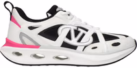 White Fabric Athletic Sneakers 1